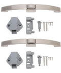 2 Pack Push Button Latch Pull Handle Pearl Nickel Multipurpose RV Cupboard Lock Drawer Knob For Motorhome Home And Yachts With 160mm Hole