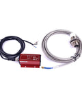 Eddy Current Displacement Sensor No Contact Inductive Measurement for Shaft Vibration Monitoring, stainless steel wire coil, connector