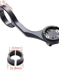 Out Front Aluminum Bicycle Computer Mount for Garmin Edge 200 500 510 800 810 1000 GPS Secure CNC Machined Aluminum Black Handlebar Mount for Quick Front Access During Rides with 31.8mm and 25.4mm inserts