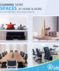 Collage showing kitchen, living room, conference room, and office environments for Ultra Absorbent Reusable Cleaning Wipes 40 Count 12x24 Inch Multi Purpose Towels For Kitchen And Home Cleaning Wallet Friendly Dish Cloths That You Can Rinse And Reuse Up To 25 Times Durable And Tough.