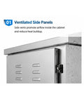 Beefy 304 Stainless Steel Outdoor Junction Box Waterproof Electrical Enclosure Heavy Duty Weatherproof Metal Housing For Outdoor Electrical Installations with ventilated side panels
