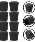 Anti Slip Rubber Feet for Furniture 8 Pack Thickened Grippy Floor Protectors, shown in close-up of round, black rubber caps.