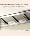 Reinforced shelf design of Built Tough Stainless Steel Washer Shelf With Adjustable Multi Tier Layout for heavy loads.