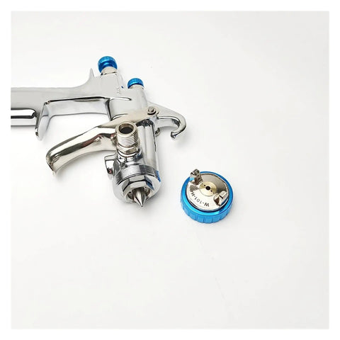 Heavy Duty Pneumatic Paint Sprayer With 400Cc Metal And Plastic Cups For Cars And Trucks Includes 1.3Mm And 1.8Mm Nozzles smooth nozzle detail and trigger with chrome finish