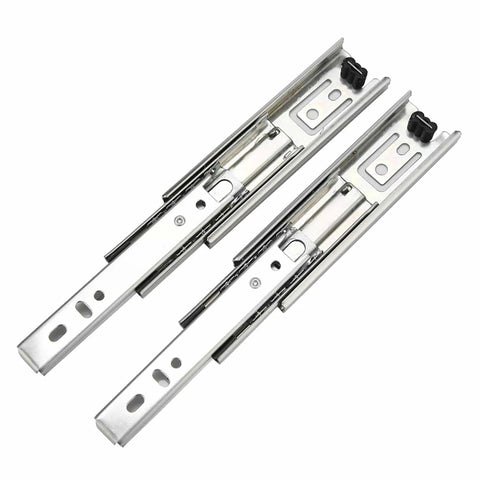 Heavy-Duty 5-Inch Soft Close Ball Bearing Drawer Slides 2 Pack, Full Extension Side Mount, Galvanized Steel, top view