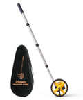 Zozen 6-Inch Measuring Wheel in Feet and Inches, Extended Telescopic Handle with black carrying case.