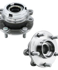 Two Pack Beefy Front Wheel Bearing Hub Assembly 513296 Fits Infiniti JX35 QX60 2013 To 2019 And Nissan Altima 2007 To 2018 Maxima 2009 To 2021 Murano 2009 To 2018 Pathfinder 2013 To 2020 5 Lug Wheel Bearing, showing front and side views.