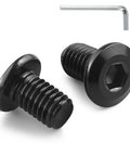 Ready To Rock With This 30 Pack M6 1.0 X 10Mm Flat Head Hex Socket Bolts Set Crafted From Rugged 304 Stainless Steel Featuring Corrosion Resistance And An Included Hex Key, showing black socket bolts and hex wrench.