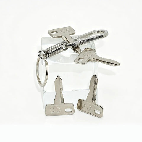4 Pack Golf Cart Ignition Keys Replacement 1012505 for Club Car DS 1982-Up and EZGO displayed on keyring