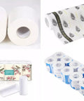 Straight Up Heavy Duty Commercial Tissue Paper Machine And Automatic Toilet Paper Production Line Featuring Top Shelf Rewinding Embossing And Precision Cutting For Serious Business Crews with assorted rolls and packaging