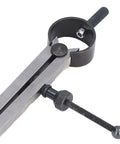 Close-up of Badass Adjustable Carbon Steel Marking Gauge With Rock Solid Flat Legs For Spot On Dovetail Layout and Stress Free Woodworking Scribing.
