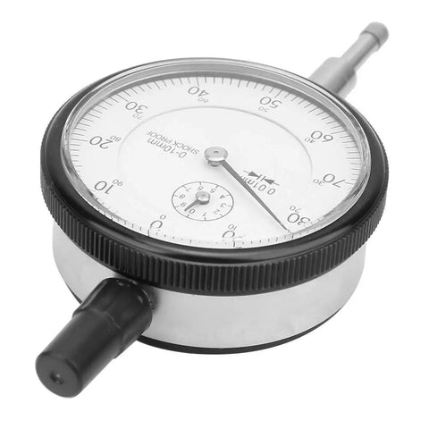 Image of Rugged Pro Grade Dial Indicator Gauge With 0.01mm Accuracy, Range From 0 To 10mm, Shockproof Measuring Tool.