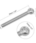 Beefy M6 X 50mm Fish Eye Lifting Eye Bolt In 304 Stainless Steel, Swing Shoulder Anchor Bolt With Metric Thread, 5.2mm Eye Inner Diameter