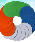 High Performance Flocking Hook And Loop Sanding Discs For Electric Sanders Includes 3000 Grit And 5000 Grit Wet Dry Blending Paper Pads set of 20 in assorted colors.