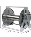 Heavy Duty Stainless Steel Garden Hose Reel With Smooth Rollup Crank, 40x30x36cm, designed for neat hose storage.