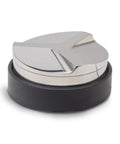 Level Up Your Daily Grind With This Sleek Coffee Pre Tamp Leveller Packed With Adjustable Height Specs For Flawless Puck Bed Setup Black Barista Daily Driver, stainless steel, compact design.