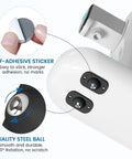 Heavy Duty Self Adhesive Caster Wheels And Appliance Rollers For Kitchen Countertop Sliding With 360 Degree Swivel showing black self-adhesive stickers.