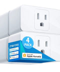 Smart Plug Mini 15A 4 Pack With 2.4GHz WiFi Works With Apple HomeKit Siri Alexa Google Assistant Nest Hub App Control Timers No Hub Needed Remote Power For Lamps Fans And Gadgets