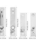 Heavy Duty Hidden Door Hinge For Wood Doors In Silver, Pivot Style Concealed Hinge For Secret Doors, Seamless, Discreet Mounting, Built Tough Metal Construction For Modern Homes And DIY Projects, 5.1 in x 0.9 in