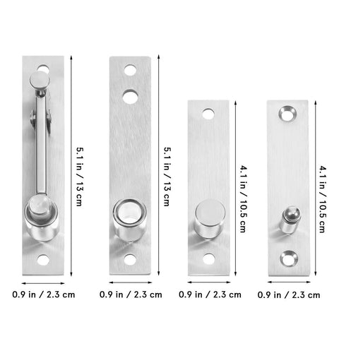 Heavy Duty Hidden Door Hinge For Wood Doors In Silver, Pivot Style Concealed Hinge For Secret Doors, Seamless, Discreet Mounting, Built Tough Metal Construction For Modern Homes And DIY Projects, 5.1 in x 0.9 in