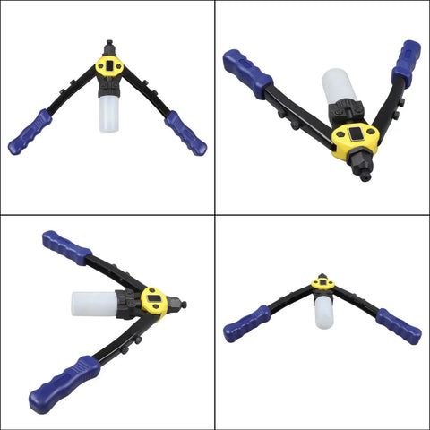 13 Inch Manual Blind Rivet Gun Kit With 210 Rivets In Five Sizes 2.4mm To 6.4mm For A Heavy Duty Workhorse Riveting At Home Or On The Job Easy To Use And Durable, manual rivet gun