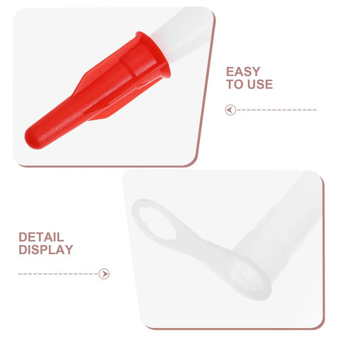 Super Fast Swap 100 Pack Plastic Caulking Nozzle Extenders With 1/2 Inch Thread For Hot Glue Guns And Sealant Jobs To Speed Up DIY Home Repair Work, red plastic tip