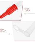 100 PC Plastic Caulking Nozzle Kit With Cover And Red Cap 1/2 Inch For Quick Glue Gun Install Easy Replacement Sturdy Applicator Set Sealing Tools red plastic nozzle with cap