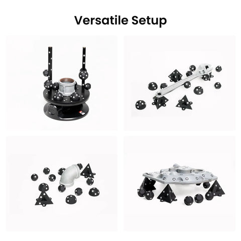 28 Piece Magnetic 3D Scanning Markers Block Kit For Dead On Accurate Tracker Dots setup with various magnetic markers and fixtures.