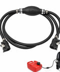 Super Cool 5/16 Inch Boat Motor Fuel Line Hose Kit With Connector Bulb Clamps Replaces Old Gas Lines For Cars Tractors And Motorcycles Easy Swap Setup black hose with primer bulb and clamps