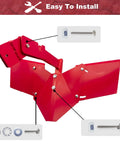 Rear Tine Furrower Kit For Tillers With Adjustable Wing, Compatible With Earthquake Rear Tine Rototillers, Easy Install Red, Model 15683