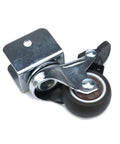 Swivel Caster Wheels With Brakes For Furniture, U-Shape Bracket, 360 Degree Plate, Heavy Duty Moving Wheels, TPR Rubber, Pack Of 4