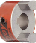 1 Inch Bore Sintered Iron Jaw Coupling Hub For L Type Flex Couplings 2.11 Inch OD, orange metal hub