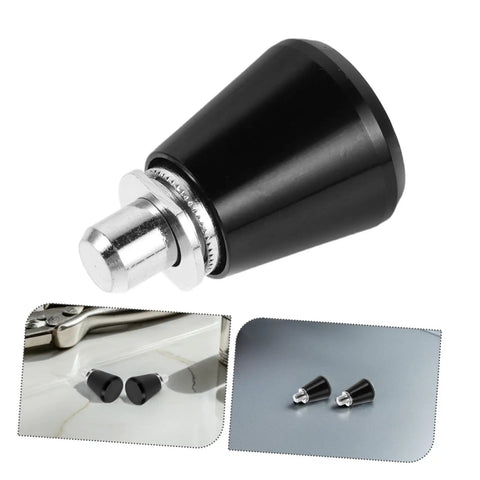 Close-up of Retractable Spring Locating Pins Set Of 4 With Black Reset Spring for precision machining and assembly fittings