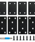 Tough As Nails Stainless Steel Mending Plates 8 Pack Heavy Duty Furniture Brackets For Quick Wood Repair And Bulletproof Joint Reinforcement With Premium Screw Kit, includes screws and driver.