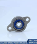 Premium Stainless Steel Bearing Housings SKFL006 For 30mm Shaft Size Pillow Block Units With SSKFL006 Design handling heavy loads, M10 bolts