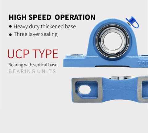 Heavy Duty Vertical Base Pillow Block Bearing With Thickened Housing For High Speed Machinery Made From Premium Steel Ensuring Self Alignment And High Load Capacity Wear Resistant Great For Heavy Duty Work Where You Need To Perform Hard Every Day, UCP206 30mm