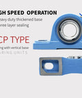 Heavy Duty Vertical Base Pillow Block Bearing With Thickened Housing And Secure Shaft Lock For High Speed Rotation Made To Last With Self Aligning Functionality That Keeps Things Moving Smoothly Like A Boss On Any Job Site. 20mm UCP type blue cast iron