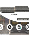 Heavy Duty Weld On Bullet Hinge For Gates And Barn Doors Rock Solid Iron Build With Smart Brass Bushings 2.75 Inch.