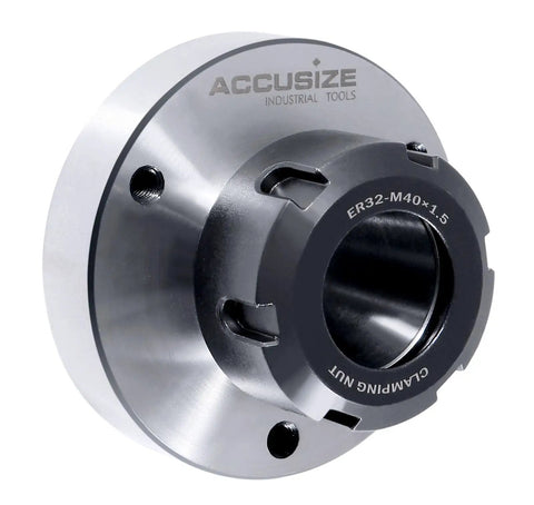 ER 32 Collet Chuck With 80mm Baseplate And 0.0016 Inch Concentricity Backplate For CNC Milling Lathe Tool Engraving Machines