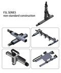 Heavy Duty Linear Stage With Ball Screw Actuator And Motorized Cnc Slide Table Powered By Nema24 Stepper Motor For 300Mm Stroke, multiple angles.