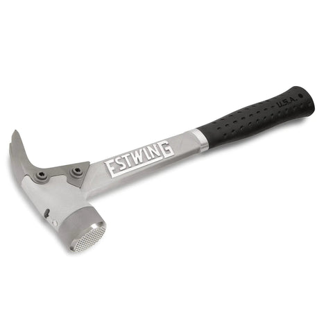 AL-PRO Forged Aircraft Aluminum Framing Hammer 14 Oz Straight Rip Claw With Milled Face and Shock Reduction Grip