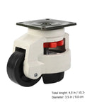 Set Of 4 Heavy Duty Workbench Caster Wheels With Leveling Feet 500kg Capacity Swivel Transport Casters For Industrial Equipment Non Slip Wear Resistant Stable And Easy To Maneuver, 3.5 in wheel
