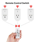 Wireless Remote Outlet Kit For Lights Fans Christmas Lights And Small Appliances, 100ft Range, 10A 1200W, 1 Remote And 1 Outlet in use