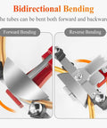 Hand Tube Bending Kit with Ratcheting Tubing Bender and Reverse Bending Attachments for forward and reverse bending
