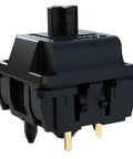 Oil King V2 Pre Lubed 5 Pin Linear Switches for MX Mechanical Keyboard - Smooth Linear Feel, Quiet and Durable DIY Key Switches, 70 Pack for Fast Typing, Tuning, and Gaming, black switch close-up