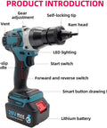 Badass Cordless Electric Rivet Gun And Auto Rivet Nut Tool Featuring A Slick Brushless Motor and dual-speed controls with LED lighting.