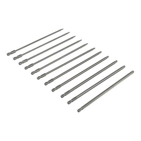Sick 11-Piece Torx Screwdriver Bit Set With Holes, Super Long 200mm Alloy Steel Hex Shank Bits T6 To T40 Security Star Driver Kit