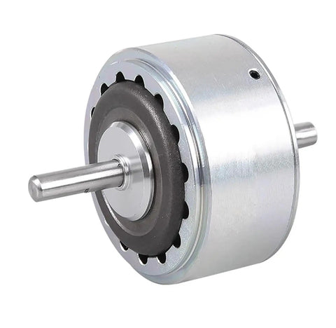Durable Magnetic Powder Brake and Hysteresis Brake for Precision Load Damping HB-124 in silver metal housing