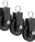 Three Pack 3.54 Inch 90 mm Pulley System Cable Pulley With Silent Bearing Traction Wheel Heavy Duty Nylon Gym Cable Pulley