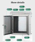 IP67 Waterproof Stainless Steel Junction Box Wall Mounted Electrical Enclosure With Mounting Plate For Outdoor And Indoor Use Durable Weatherproof Metal Box With Reinforced Lock And Hinged Door open view